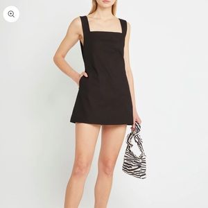 NWOT Kourt Black Linen Dress Sz M